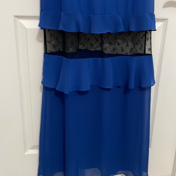 BCBG Generation women’s blue and black tiered ruffle maxi dress - Picture 9 of 9